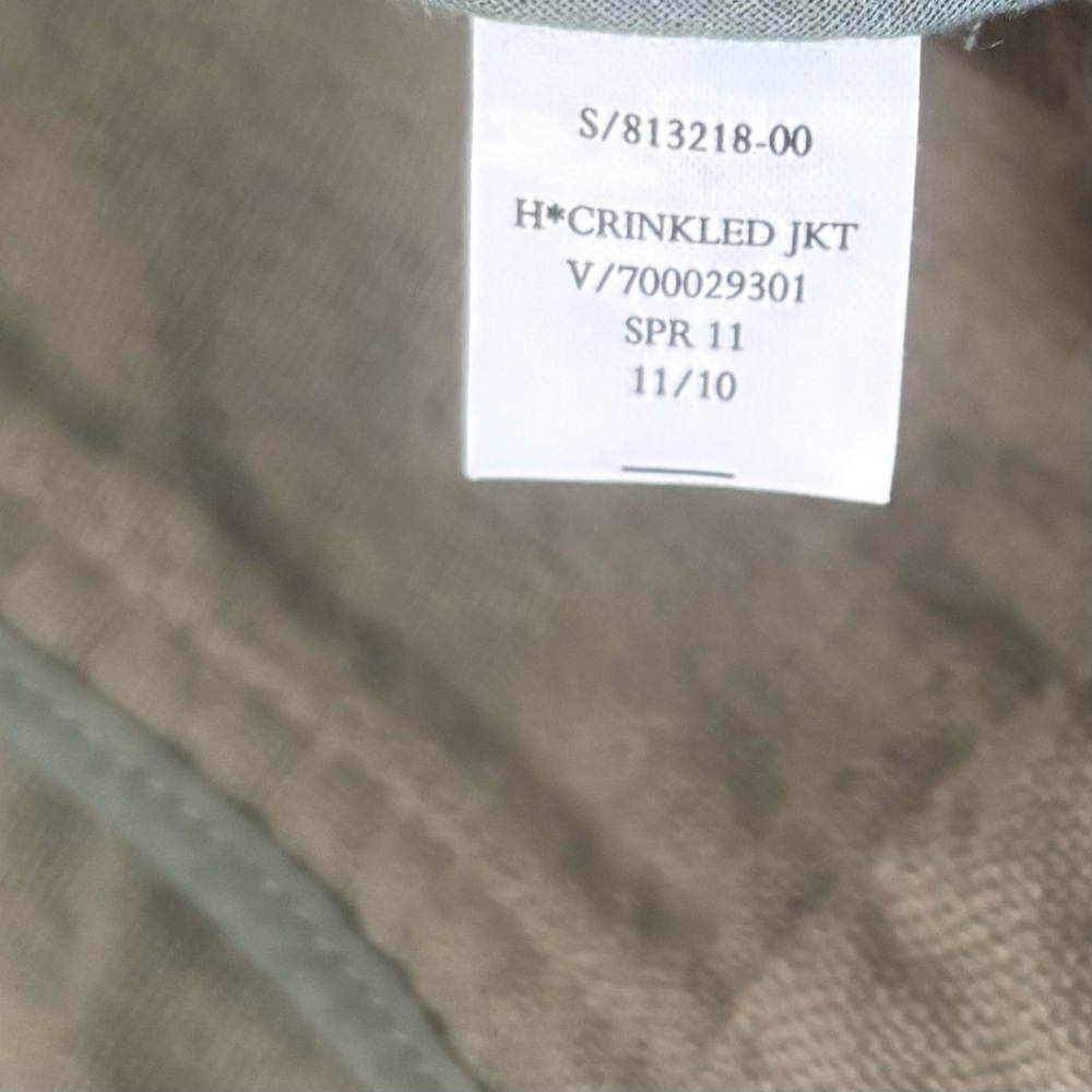 Banana Republic Heritage Olive Green Utility Safari Crinkle Jacket Silk Trim XS - Picture 11 of 15